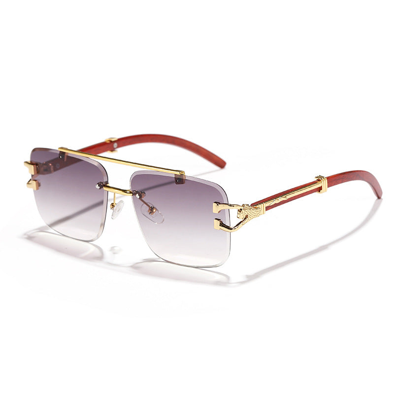Damen stilvolle quadratische Sonnenbrille mit luxuriösem Metallrahmen Karnz