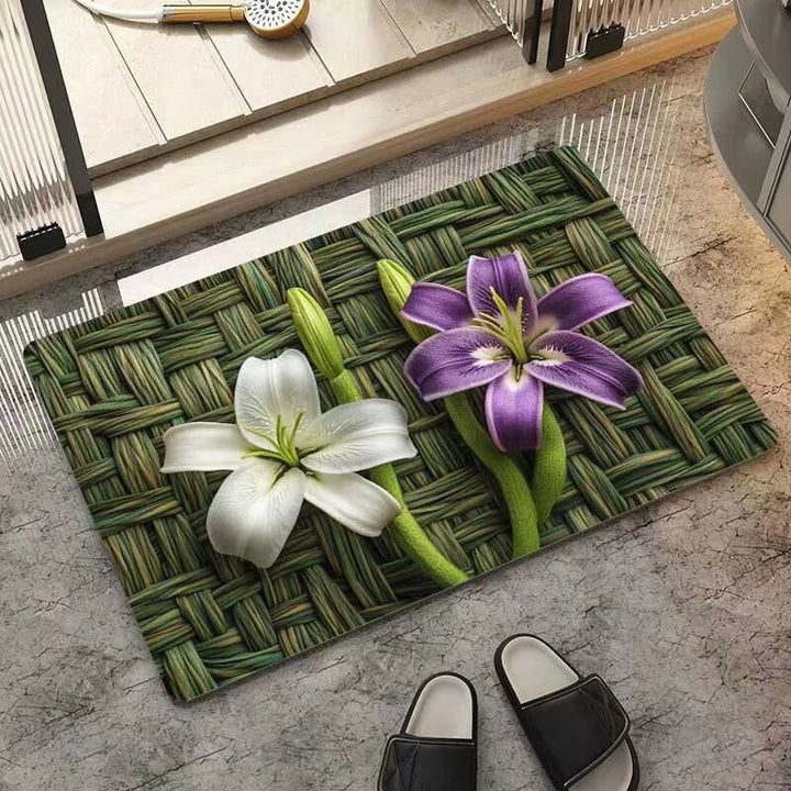 Blumeninspiriertes dekoratives Teppichmatte