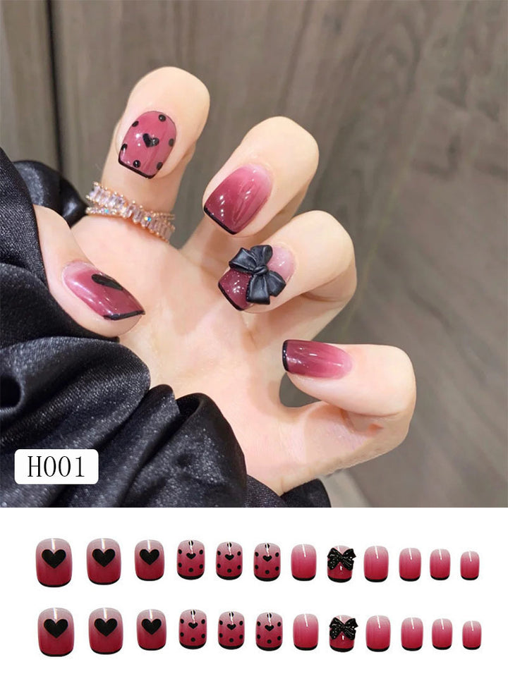 Künstliche Nagelspitzen mit Schleifen-Design Karnz