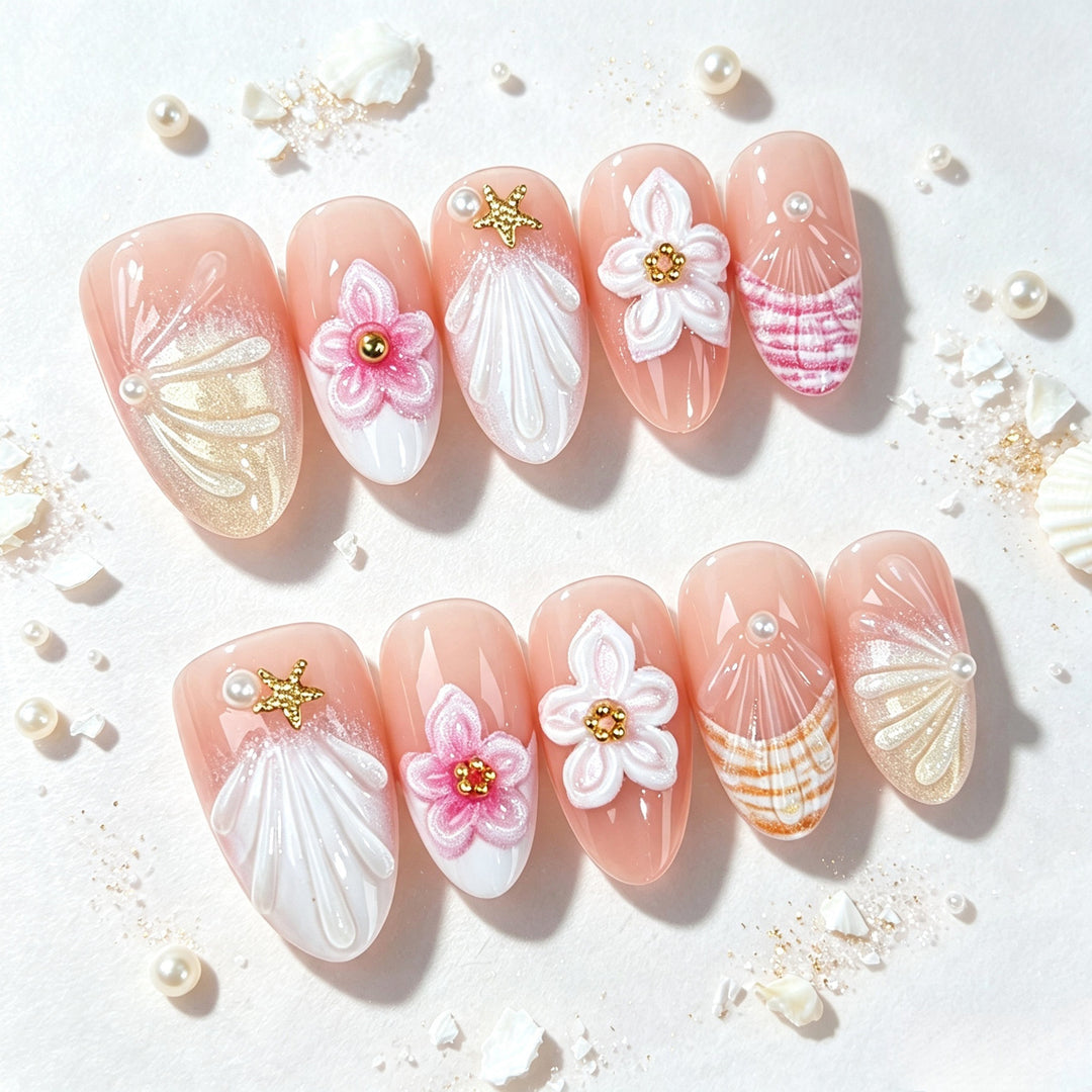 Blumen Kunst Press-On Nagelset