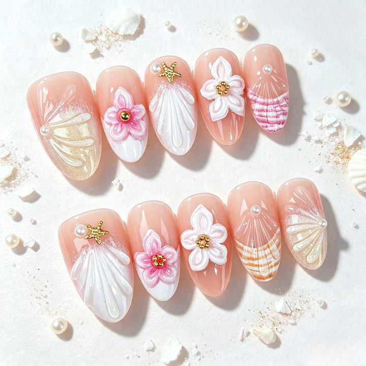 Blumen Kunst Press-On Nagelset