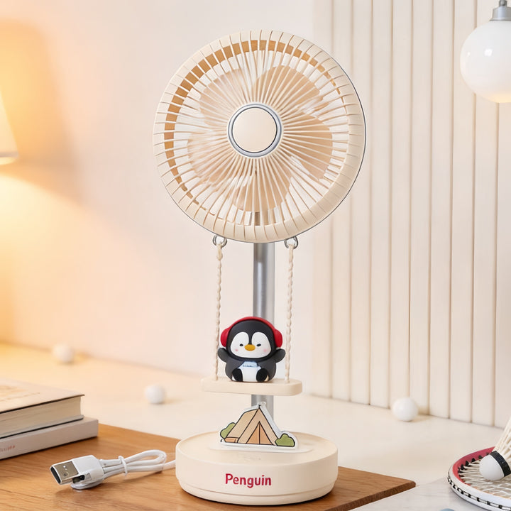 Damen Tischventilator im verspielten Pinguin-Design Karnz