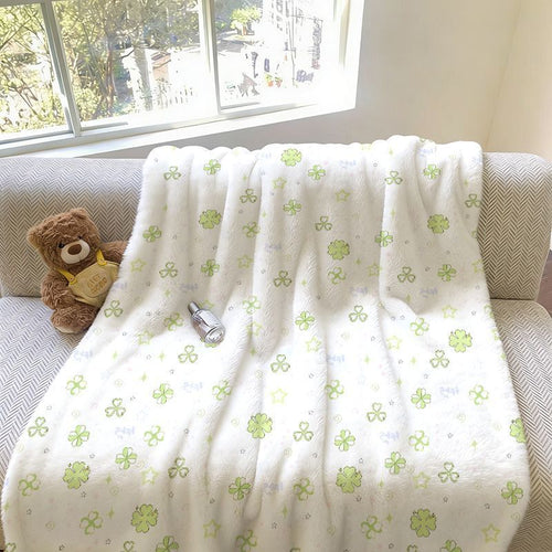 Weicher fleece mit floralem Muster