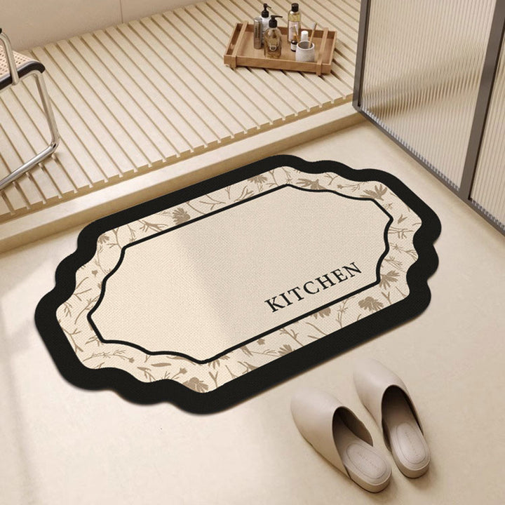 Elegante Blumenmuster Badezimmermatte