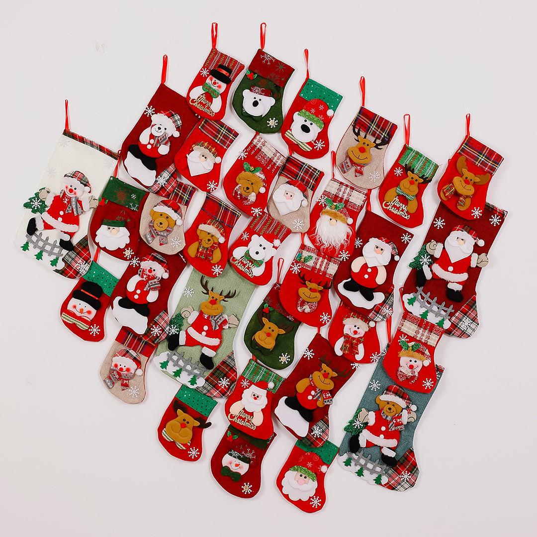 Festlicher Weihnachtsstrumpf mit Rentier-Motiv Karnz