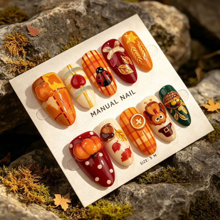 Saisonales thematisches manuelles Nagelkunst-Set