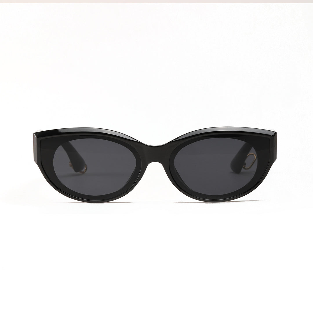 Damen modische Sonnenbrille mit transparentem Rahmen und UV-Schutz Karnz