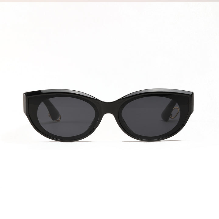 Damen modische Sonnenbrille mit transparentem Rahmen und UV-Schutz Karnz