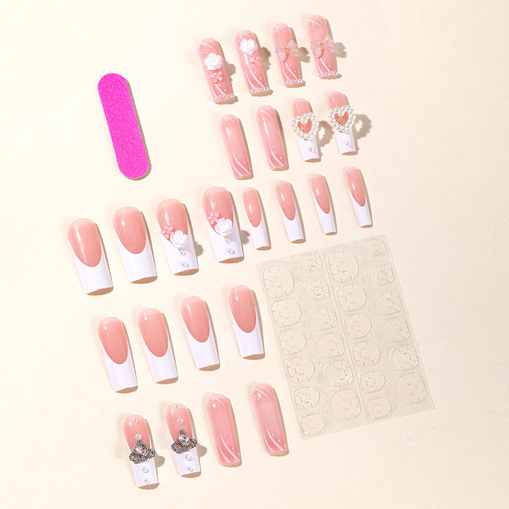 Luxuriöses dekoratives 3D-Nagelkunst-Set Karnz