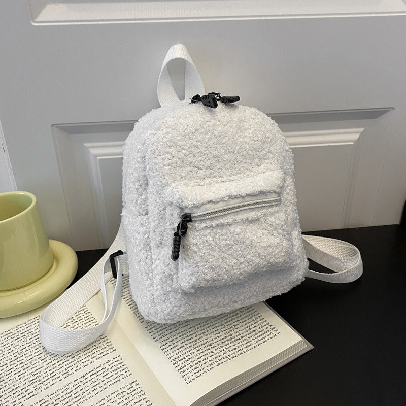 Strukturierter Fleece Mini Rucksack