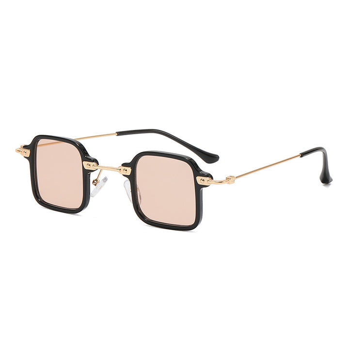 Damen quadratische Fashion-Sonnenbrille mit stylishem Metallrahmen Karnz