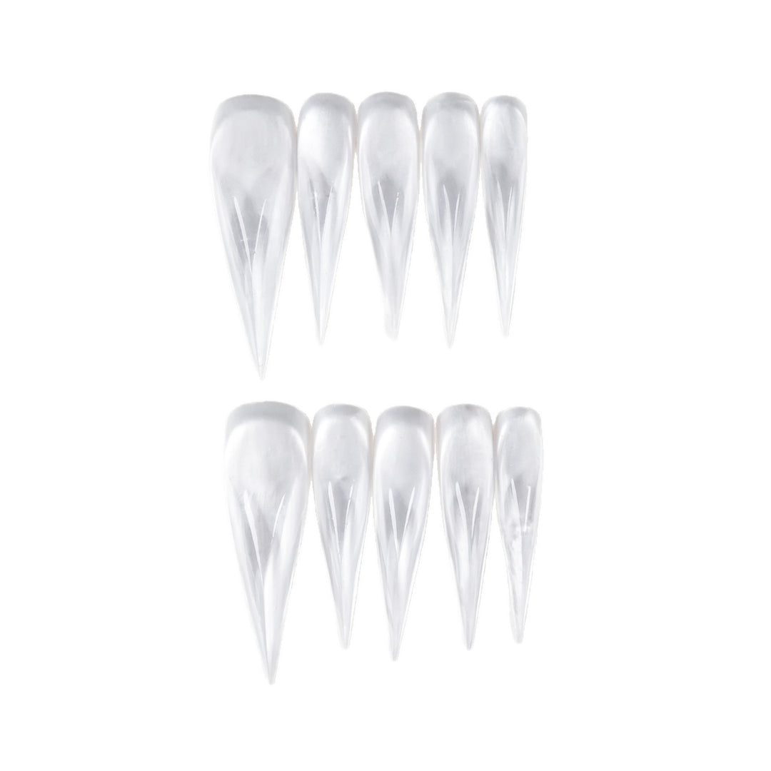 Schwarze Stiletto-Nagelspitzen-Set