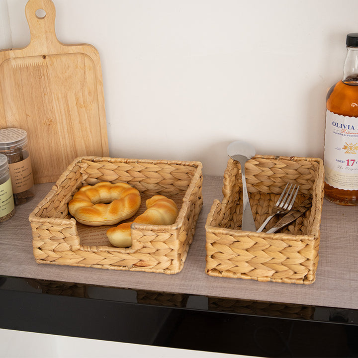 Handgefertigter natürlicher Rattan-Organizer Karnz
