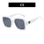 Damen quadratische Sonnenbrille mit verspieltem Herzdetail Karnz