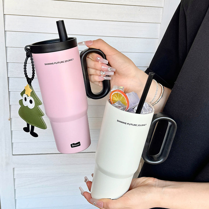 Damen isolierte Trinkflasche mit praktischem Tragegriff Karnz