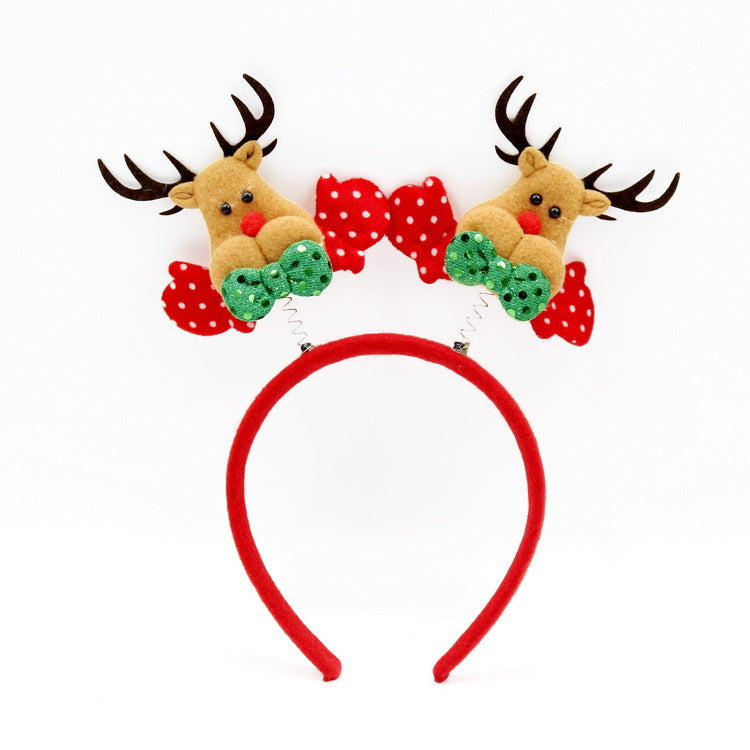 Festlicher Weihnachts-Haarreif mit lustigen Weihnachtsmannfiguren