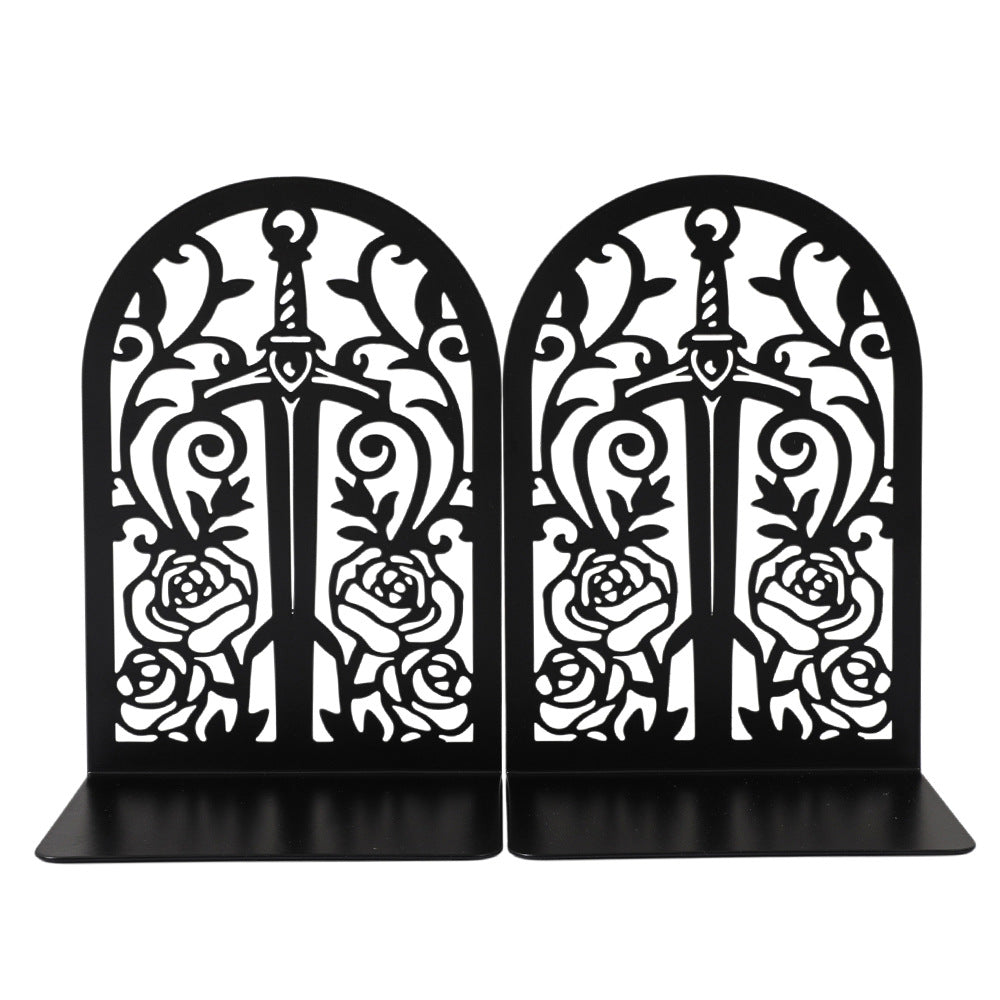 Elegante florale Metall-Buchstützen