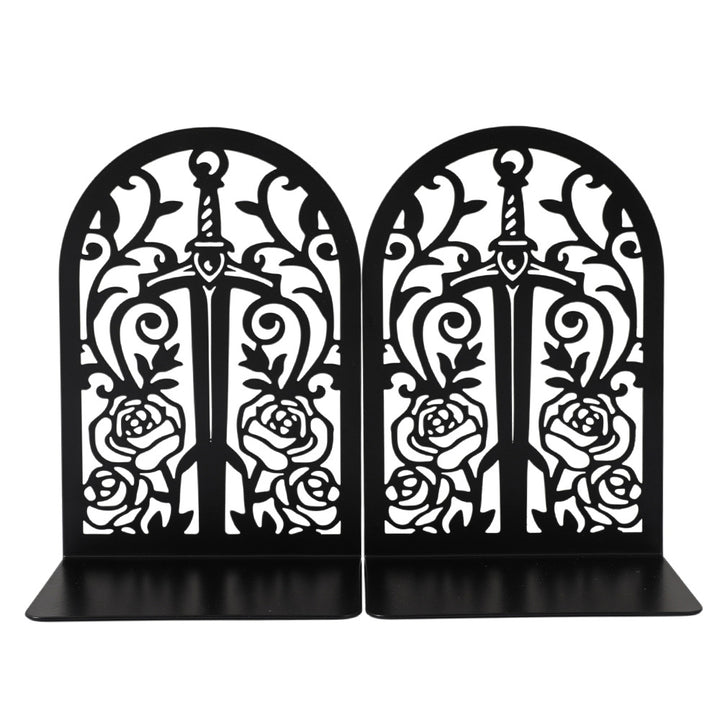 Elegante florale Metall-Buchstützen