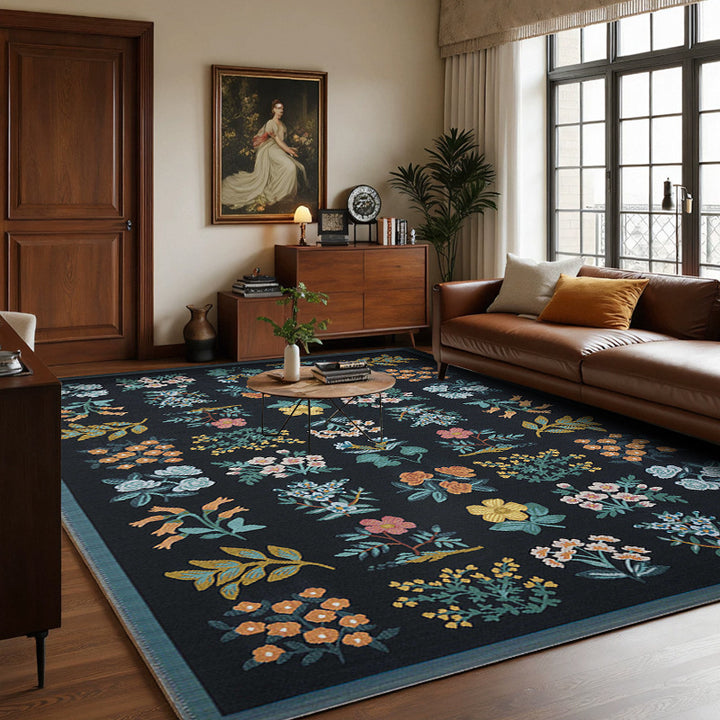 Premium Floral Bestickter Teppich