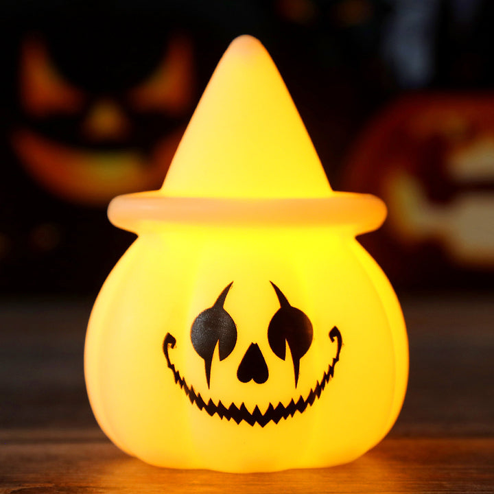 Halloween LED Kürbis-Stimmungslicht mit Hexenhut