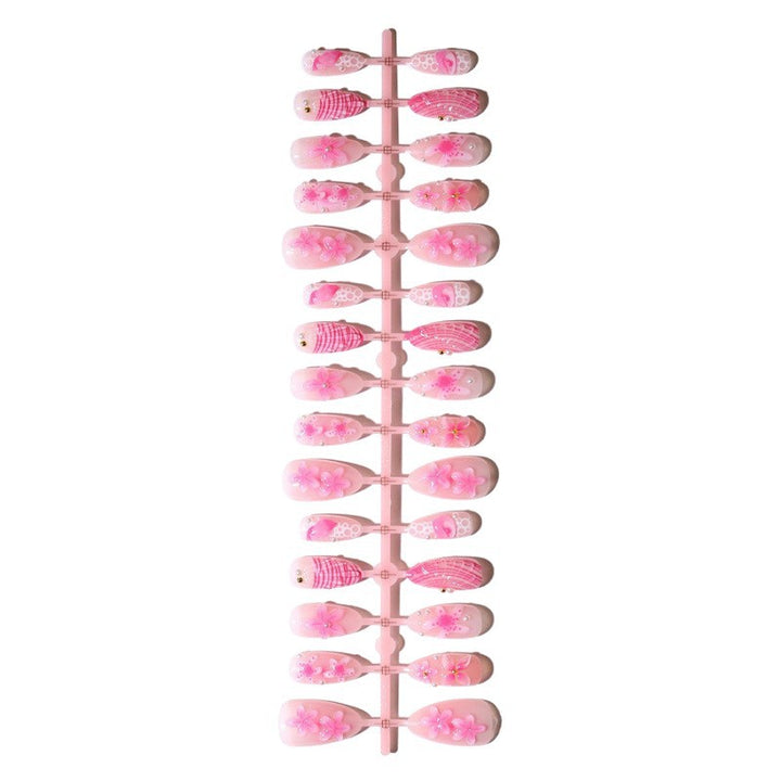 Künstlerisches 3D Blumen Nageldesign Karnz