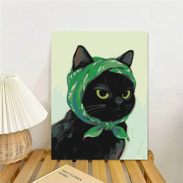 Kat-Themen illustrierter Wandkunst Druck Karnz