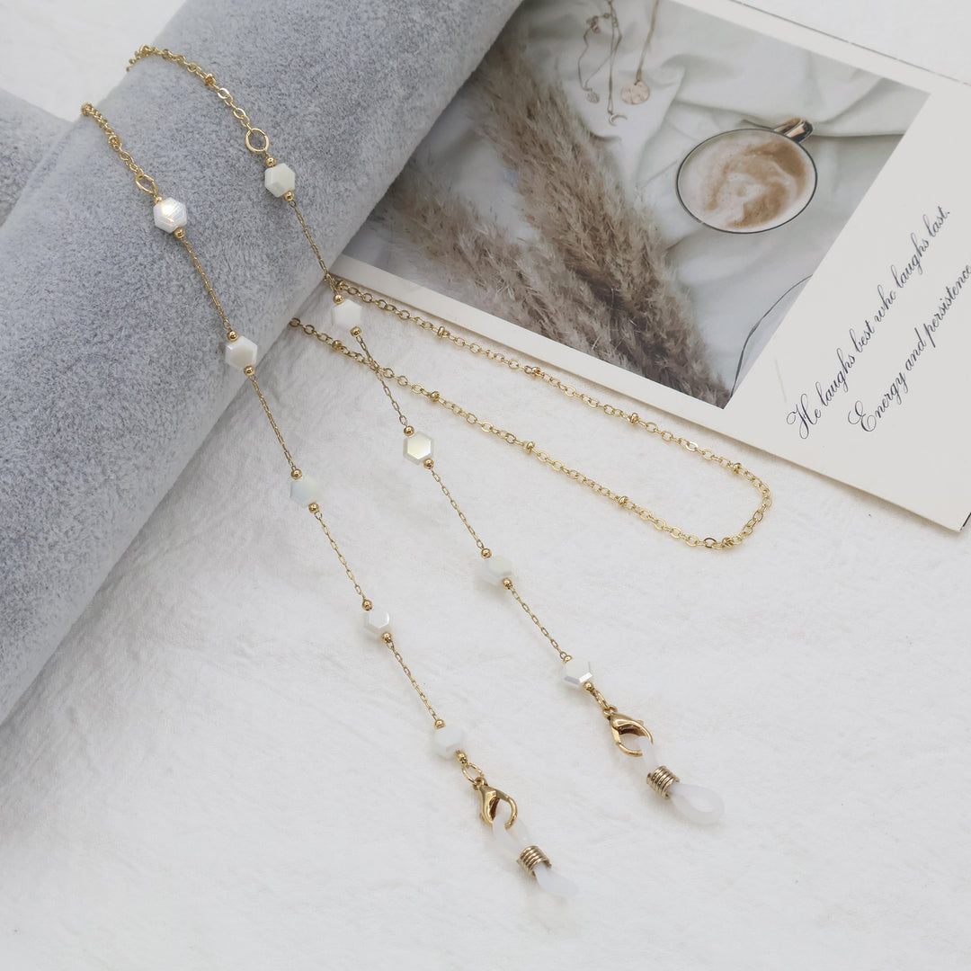 Elegante goldene Ketten Halskette mit Edelsteinen Karnz