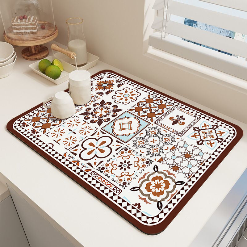Elegante Mosaikmuster Küchenmatte Karnz