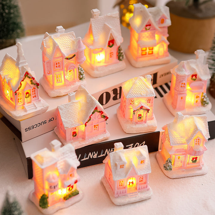 Beleuchtetes Weihnachtsdorf Haus Deko Karnz