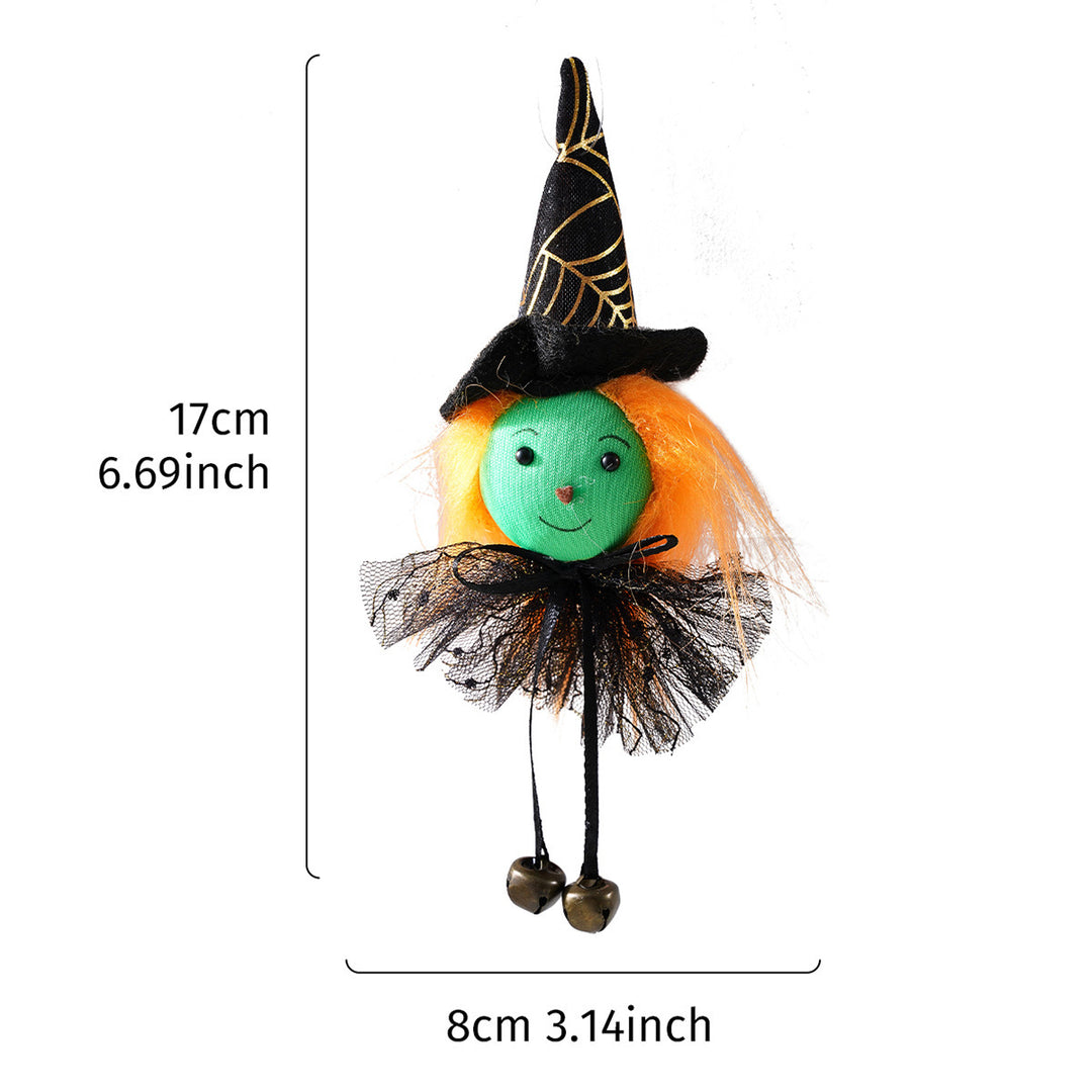 Halloween-Haarclip mit Katzengesicht, Hexenhut und Glöckchen