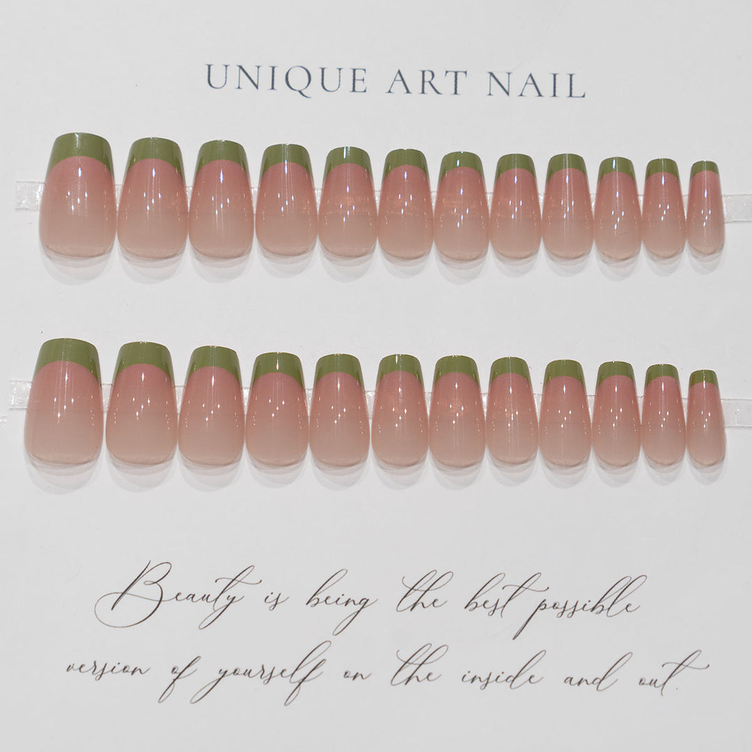 Natürlicher französischer Tipp Acrylnagel-Set
