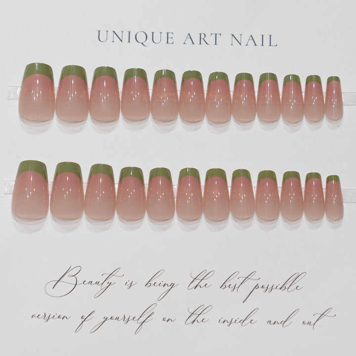 Natürlicher französischer Tipp Acrylnagel-Set