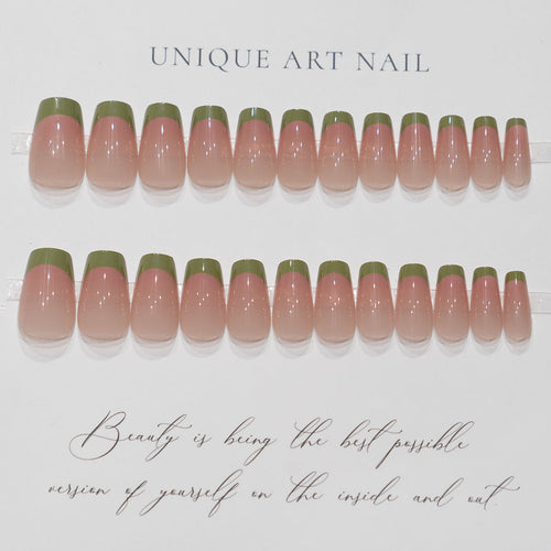 Natürlicher französischer Tipp Acrylnagel-Set