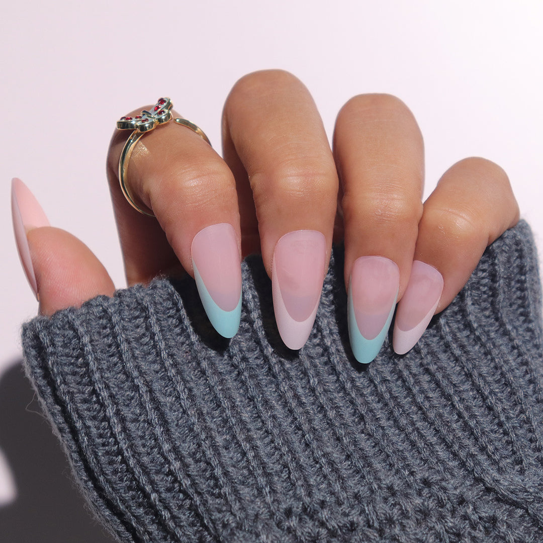 Künstlerische Gradient Stiletto Press-On Nägel Karnz