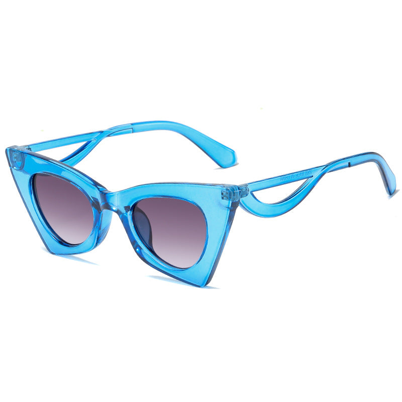 Damen Modische Katzenaugen Sonnenbrille im Fashion-Stil Karnz