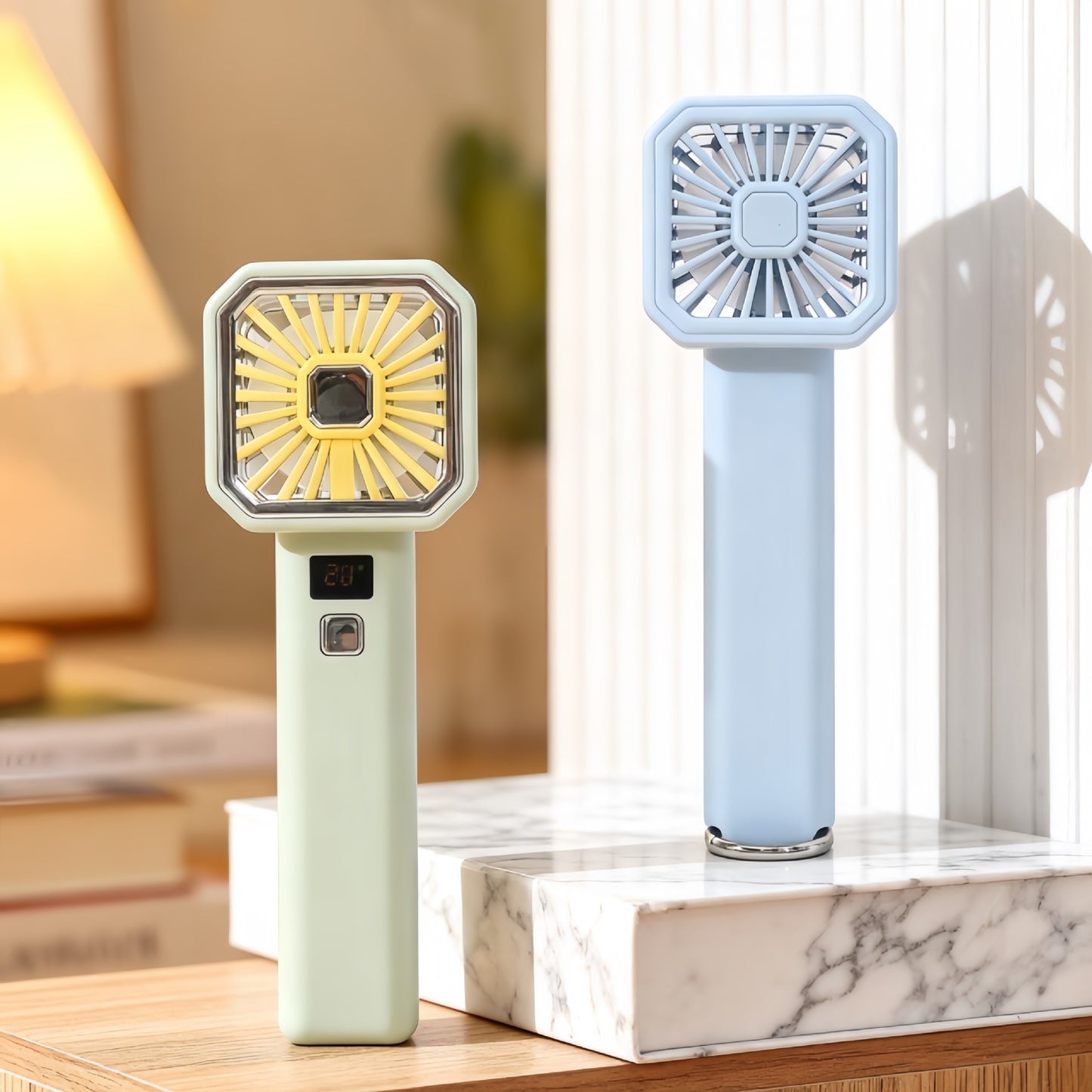 Damen Tragbarer Handventilator mit LCD-Anzeige und USB-Ladefunktion Karnz