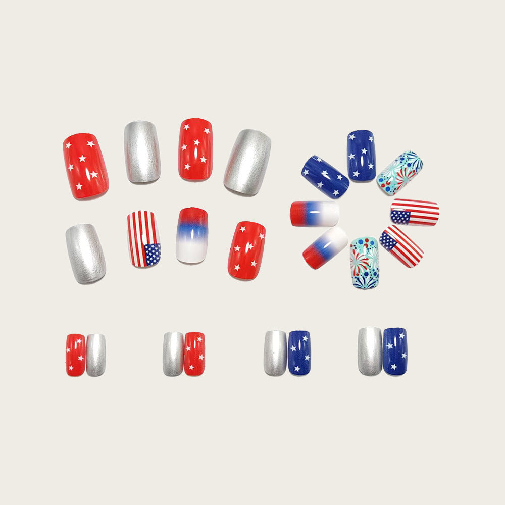 Kunstnagelset mit Patriotischen Motiven Karnz