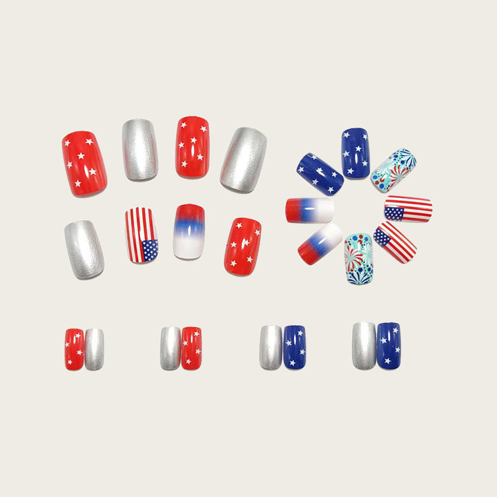 Kunstnagelset mit Patriotischen Motiven Karnz