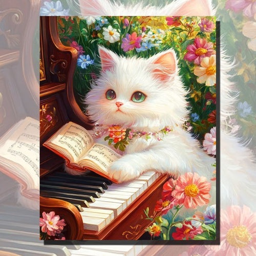 Adorable Katzen-Themen Leinwand Kunst Karnz