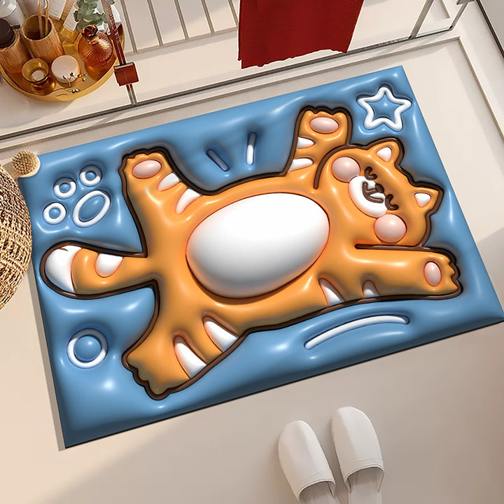 Badezimmer-Badematte mit floralem Muster