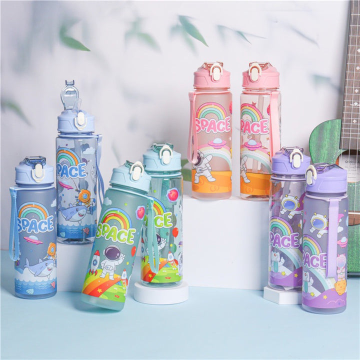 Damen Motivierende Tritan Trinkflasche mit praktischem Klappverschluss Karnz