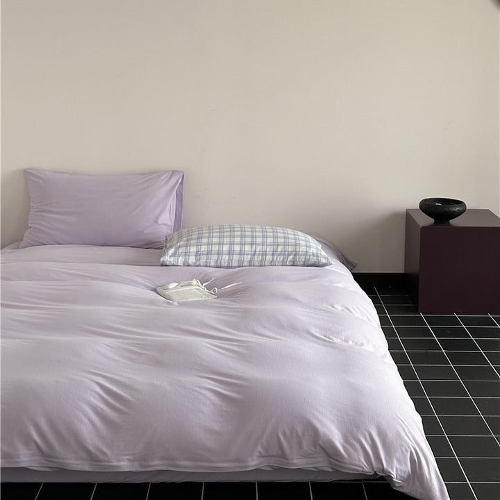 Minimalistisches Makosatin-Bettwäscheset mit extra-weicher Oberfläche und pflegeleichter Webung