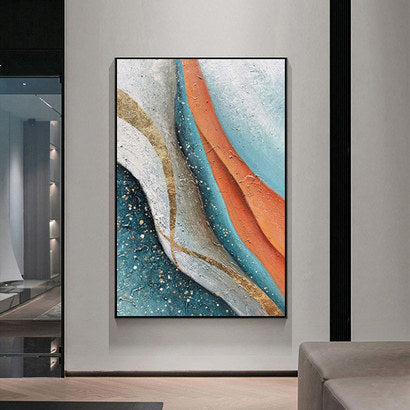 Abstrakte Texturierte Wandkunst für Innenräume