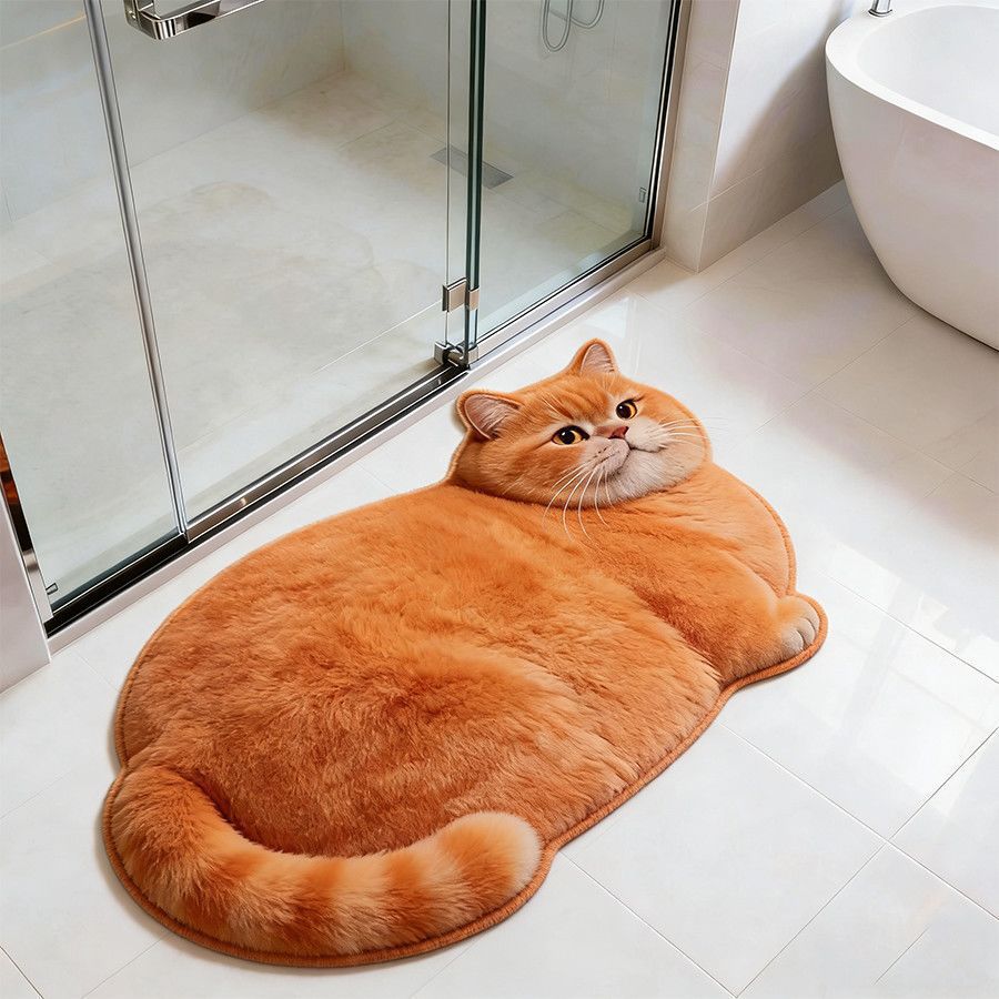 Katzenförmige Badmatte Karnz