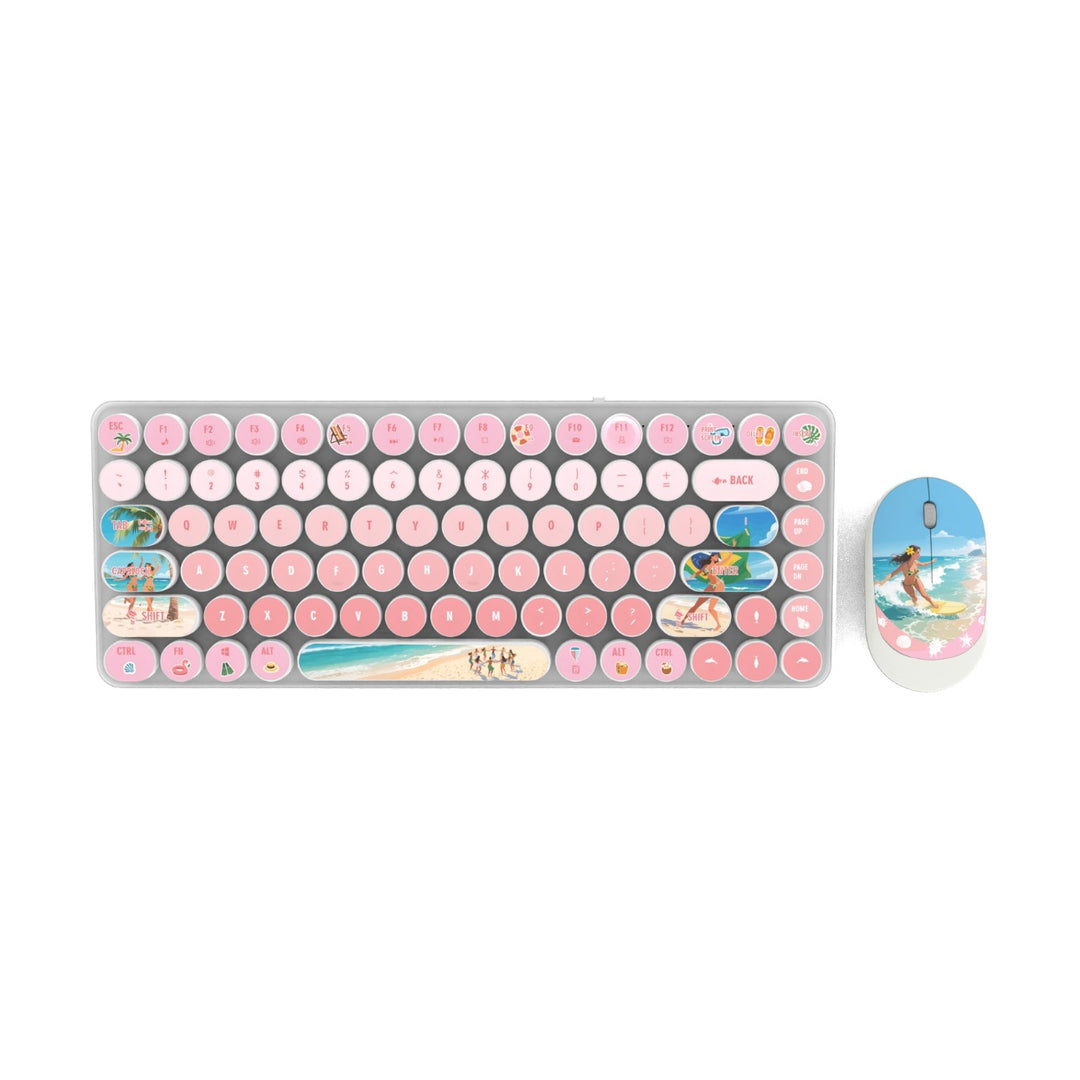 Retro Design Tastatur und Maus Set Karnz