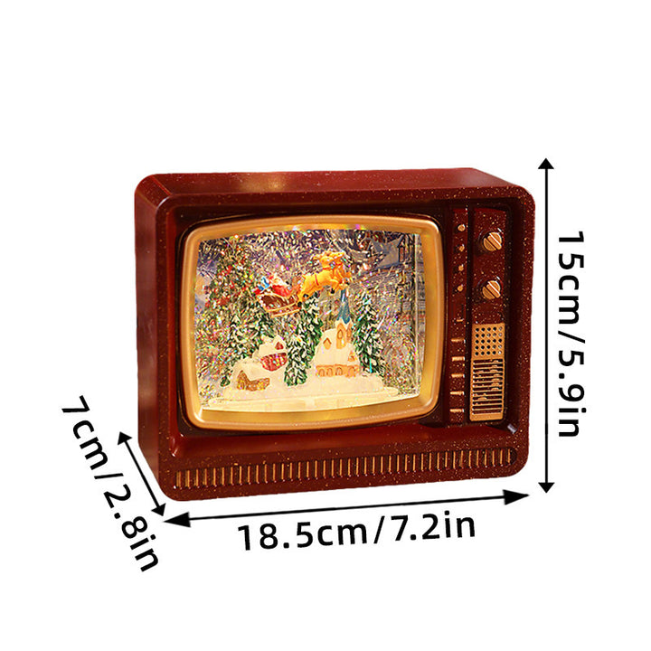 Nostalgische Schneekugel Fernseher Karnz