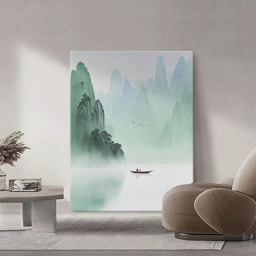 Serene Landschaft Leinwand Kunstdruck