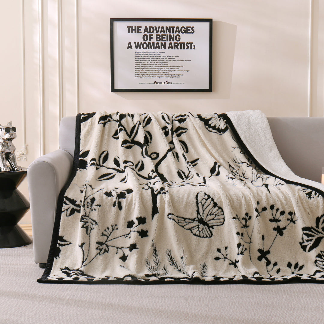 Chic Floral Pattern Wurfdecke Karnz