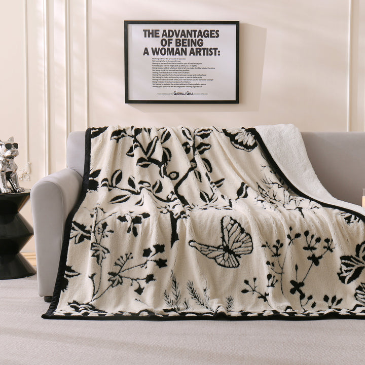 Chic Floral Pattern Wurfdecke Karnz