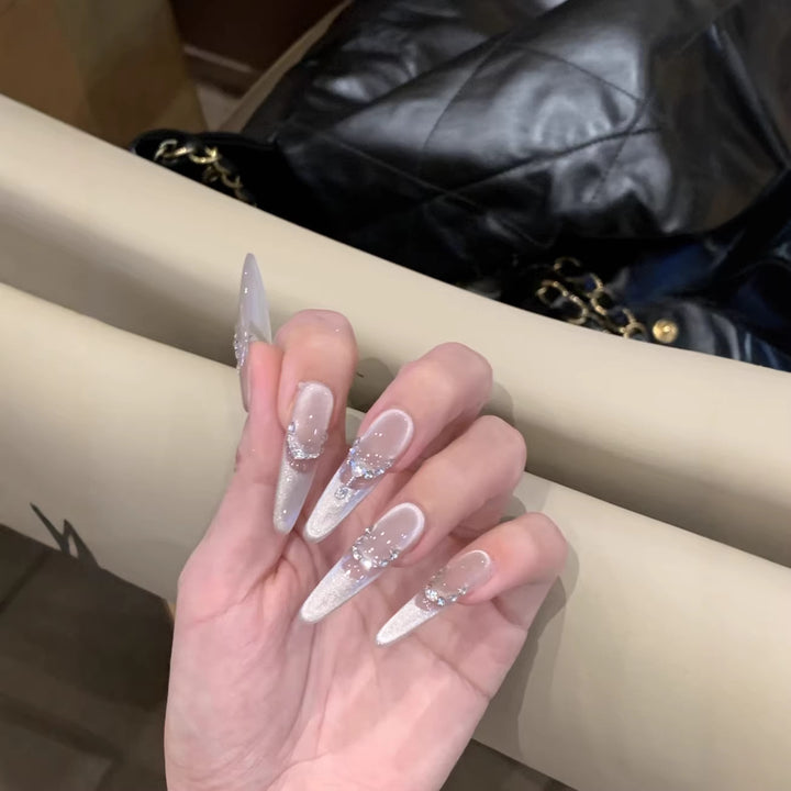 Elegante Lange Stiletto Nagelkunst Erweiterungen